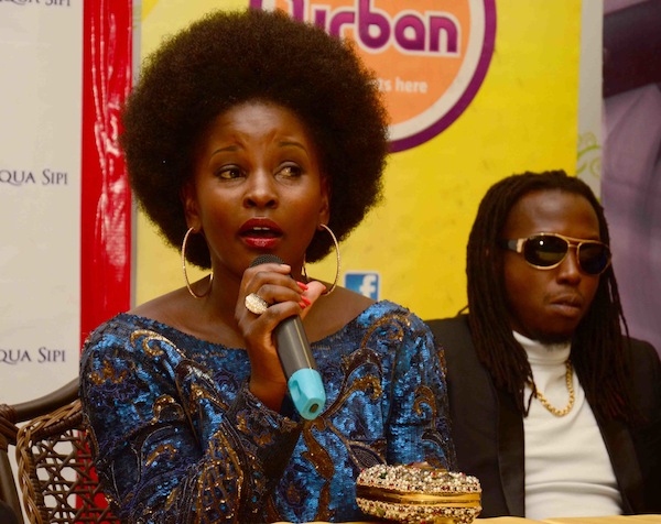 The TV drama's creator, Nana Kagga-Macpherson, addressing media at Acacia Mall on Wednesday evening.