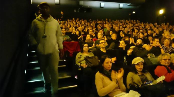 Pert of the crowd that showed up at the film's 'sold out' premiere in Berlin yesterday.